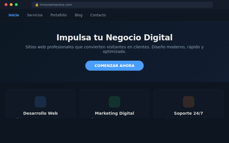 Web Corporativa Vitrina